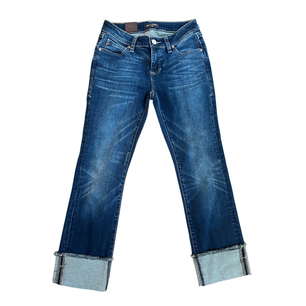 Dear John Women's Playback Cuffed Cropped Straight Leg Jean Size 24 NWT